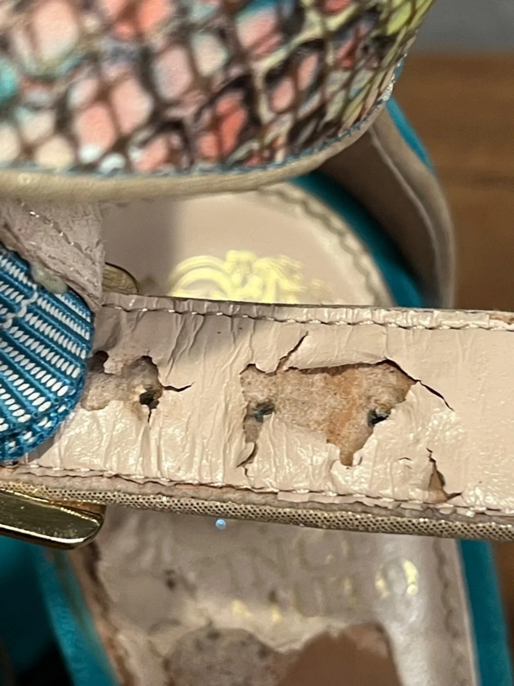 Vince Camuto Turquoise Suede Platform Ankle-Strap Platform Heels size 9